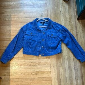 FOREVER21 Blue Corduroy Shirt Jacket (Shacket) - Size Large